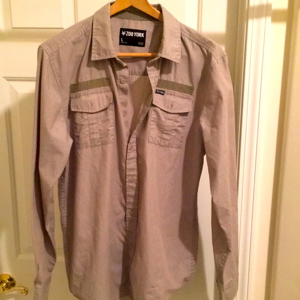 Zoo York long sleeved button up shirt